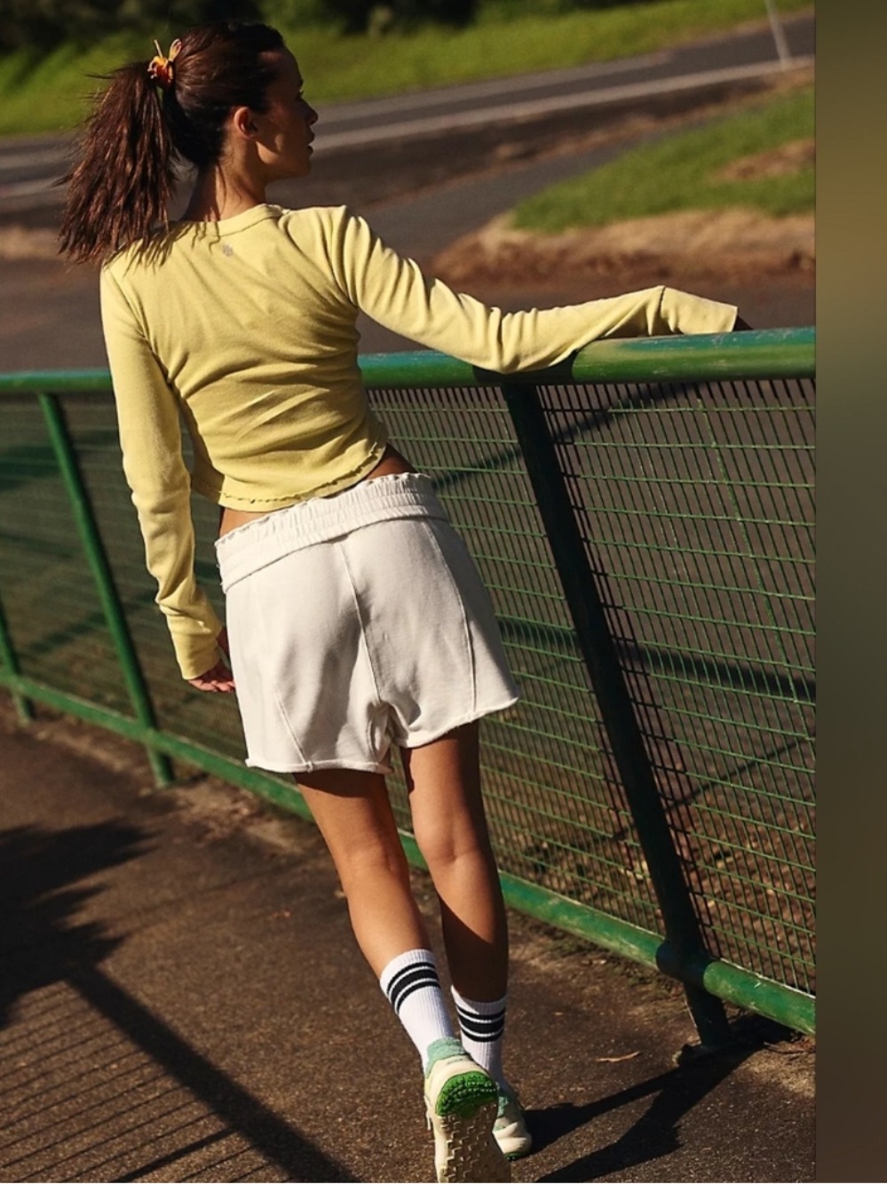 NWT Free People FP Movement All Star Solid Shorts in White - Picture 3 of 9